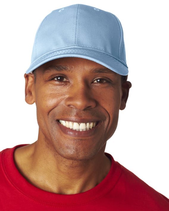 Front view of Adult Classic Cut Cotton Twill6-Panel Cap