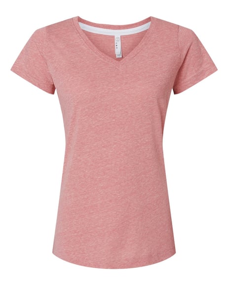 Front view of Women's Harborside Mélange V-Neck Tee