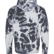 Back view of Tie-Dyed Fleece Hooded Sweatshirt