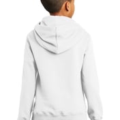 Back view of Youth Fan Favorite Fleece Pullover Hooded Sweatshirt