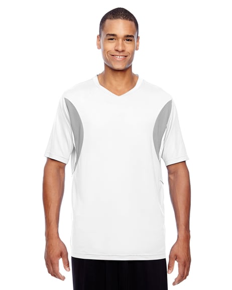Front view of Men's Short-Sleeve Athletic V-Neck Tournament Jersey