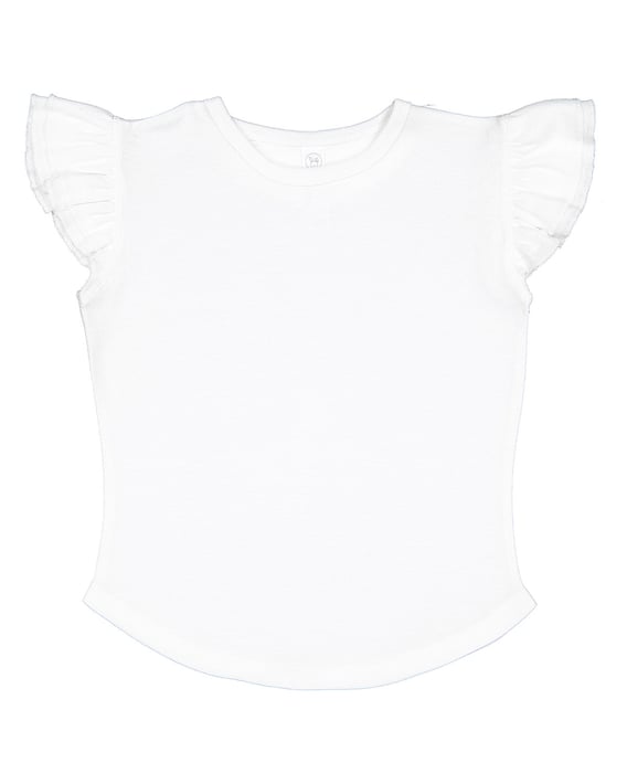 Front view of Toddler Flutter Sleeve T-Shirt