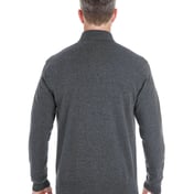 Back view of Men’s Manchester Fully-Fashioned Quarter-Zip Sweater