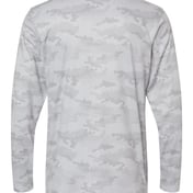 Back view of Pompano Performance Camo Long Sleeve T-Shirt