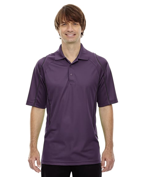 Front view of Men's Eperformance Velocity Snag Protection Colorblock Polo With Piping