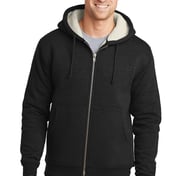 Front view of Heavyweight Sherpa-Lined Hooded Fleece Jacket