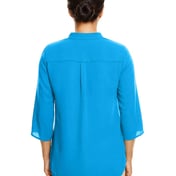 Back view of Women’s Perfect Fit™ Three-Quarter Sleeve Crepe Tunic