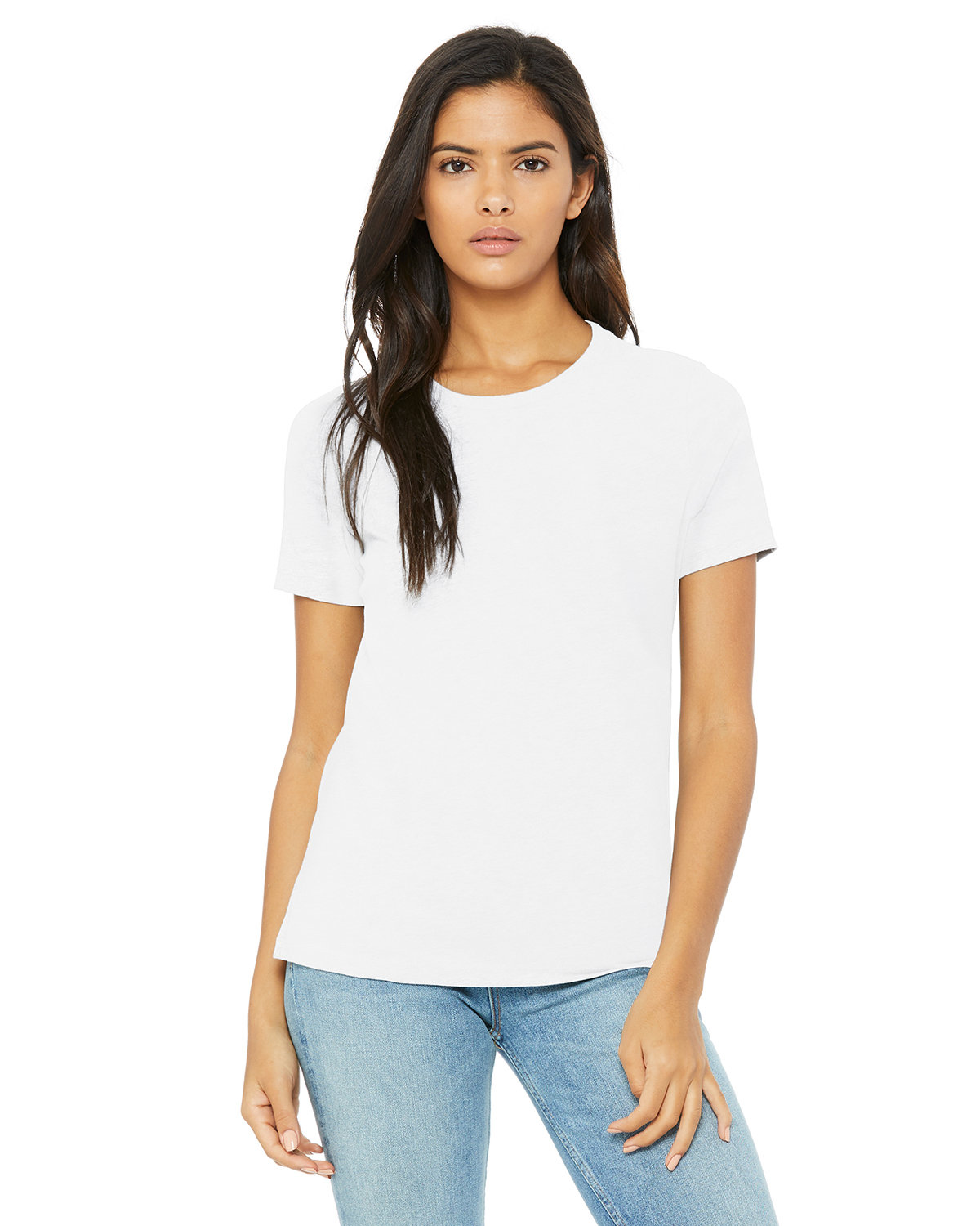 Front view of Ladies’ Relaxed Jersey Short-Sleeve T-Shirt