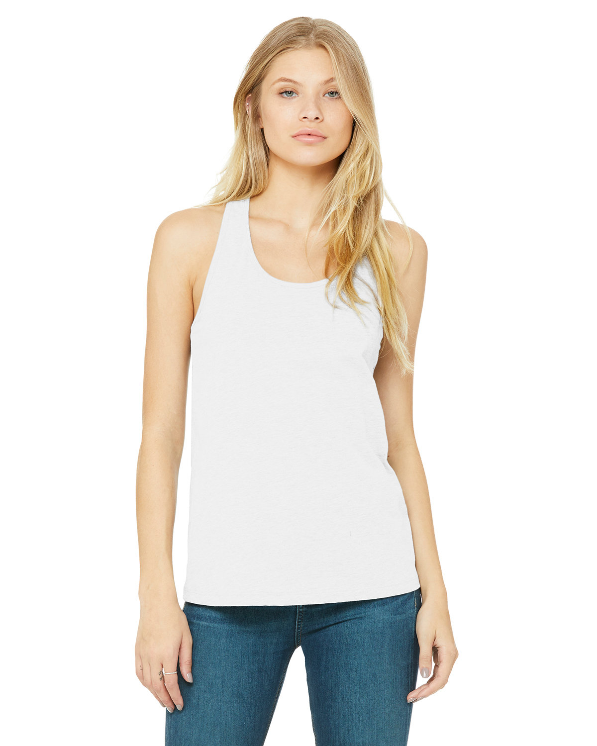 Front view of Ladies’ Jersey Racerback Tank