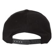 Back view of Premium Five-Panel Curved Visor Snapback Cap