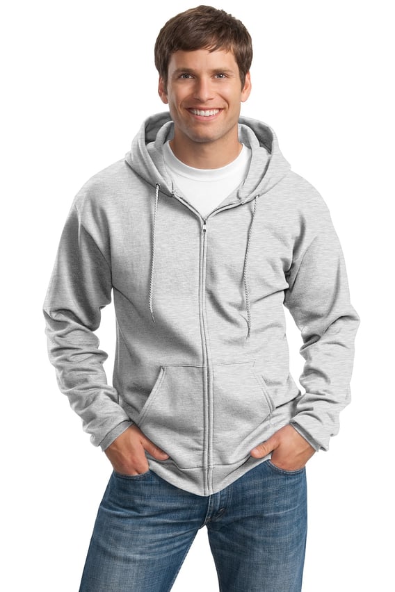 Front view of Tall Essential Fleece Full-Zip Hooded Sweatshirt