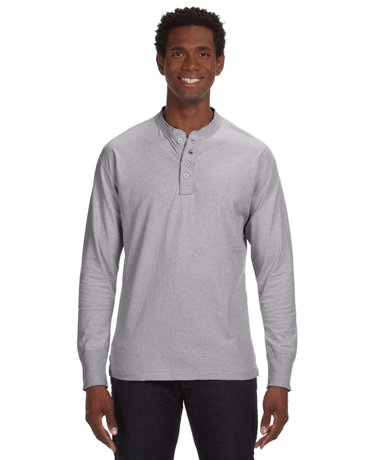 Front view of Men’s Vintage Brushed Jersey Henley