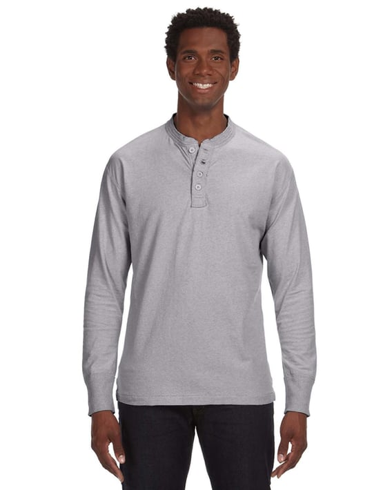 Front view of Men’s Vintage Brushed Jersey Henley