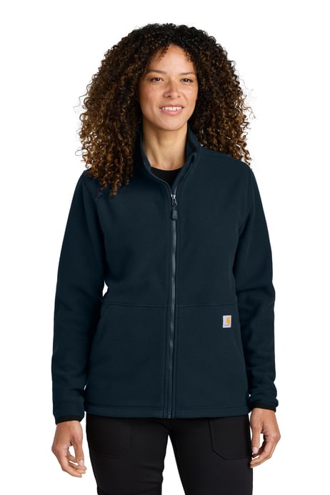 Front view of Women's Textured Full-Zip Fleece Jacket