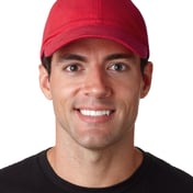 Front view of Adult Classic Cut Brushed Cotton Twill Unstructured Cap