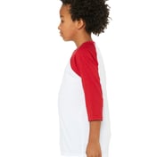 Side view of Youth 3/4-Sleeve Baseball T-Shirt