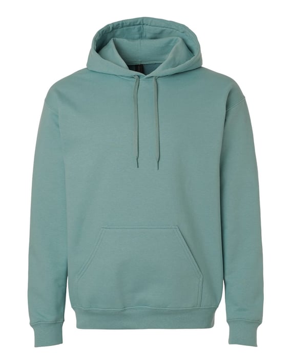 Front view of Softstyle® Midweight Hooded Sweatshirt