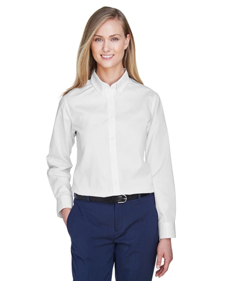 Front view of Ladies' Operate Long-Sleeve Twill Shirt