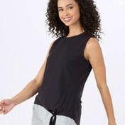 Front view of Women’s Knot Front T-Shirt
