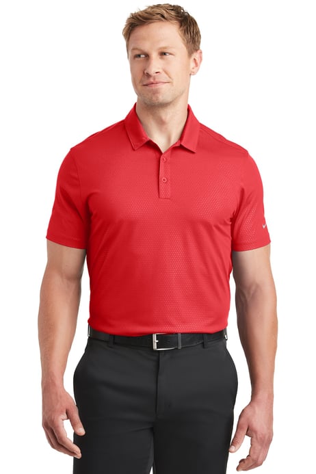 Front view of Dri-FIT Embossed Tri-Blade Polo