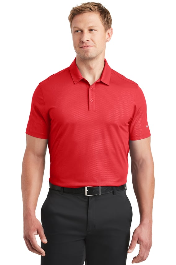 Front view of Dri-FIT Embossed Tri-Blade Polo