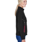 Side view of Ladies’ Pursuit Three-Layer Light Bonded Hybrid Soft Shell Jacket With Laser Perforation