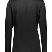 Back view of Women’s Momentum Long Sleeve V-Neck T-Shirt