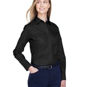 Side view of Women’s Crown Collection® Broadcloth Woven Dress Shirt