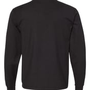 Back view of Garment-Dyed Long Sleeve T-Shirt