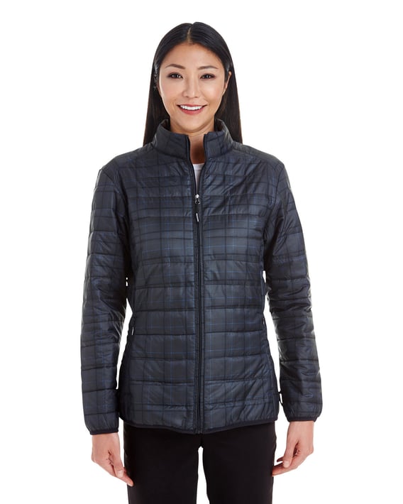 Front view of Ladies’ Portal Interactive Printed Packable Puffer Jacket