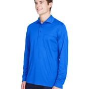 Side view of Pinnacle Performance Long Sleeve Piquéé Polo With Pocket