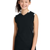 Front view of Youth Club Sleeveless V-Neck