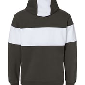 Back view of Varsity Fleece Colorblocked Hooded Sweatshirt