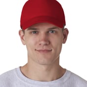 Front view of Adult Classic Cut Cotton Twill 5-Panel Cap