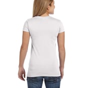 Back view of Ladies’ Junior Fit V-Neck T-Shirt