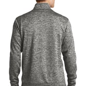 Back view of PosiCharge® Electric Heather Fleece 1/4-Zip Pullover