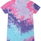 Front view of Women’s Tie-Dyed V-Neck T-Shirt