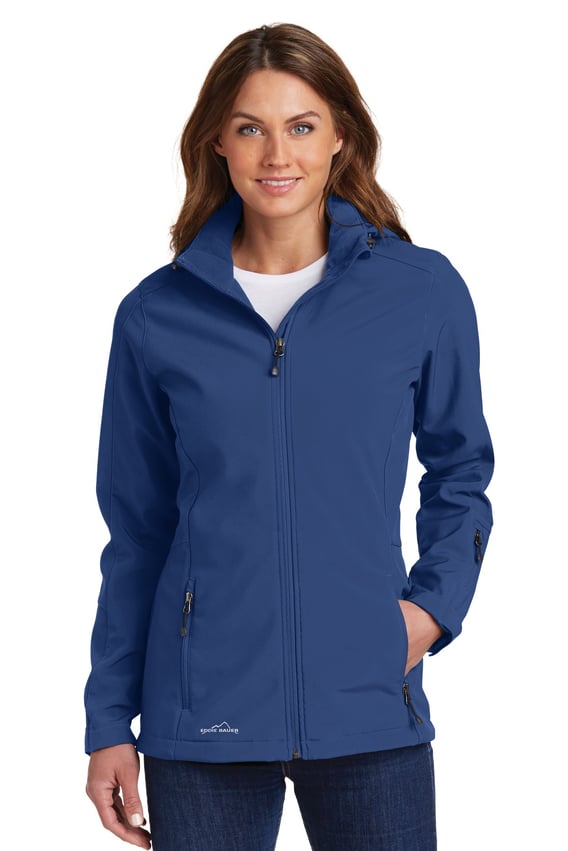 Front view of Women’s Hooded Soft Shell Parka
