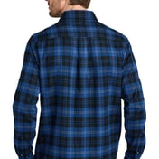Back view of Long Sleeve Favorite Flannel Plaid Shirt