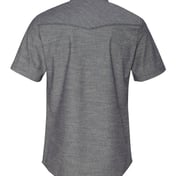 Back view of Chambray Short Sleeve Shirt