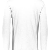 Back view of Adult 3.8 Oz., Tri-Blend Long Sleeve T-Shirt