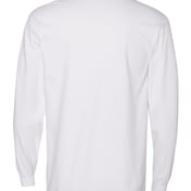 Back view of Garment-Dyed Heavyweight Long Sleeve Pocket T-Shirt