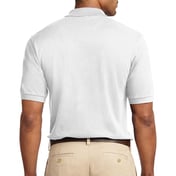 Back view of Heavyweight Cotton Pique Polo