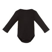 Front view of Infant Long Sleeve Baby Rib Bodysuit