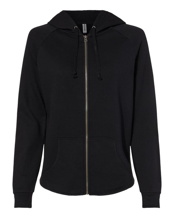 Front view of Women’s California Wave Wash Full-Zip Hooded Sweatshirt