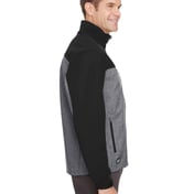 Side view of Men’s Poly Spandex Motion Softshell Jacket