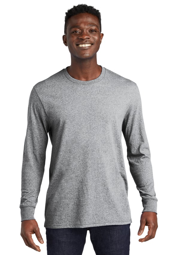 Front view of Unisex Long Sleeve Recycled Blend Tee