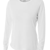 Front view of Ladies’ Long Sleeve Cooling Performance Crew Shirt