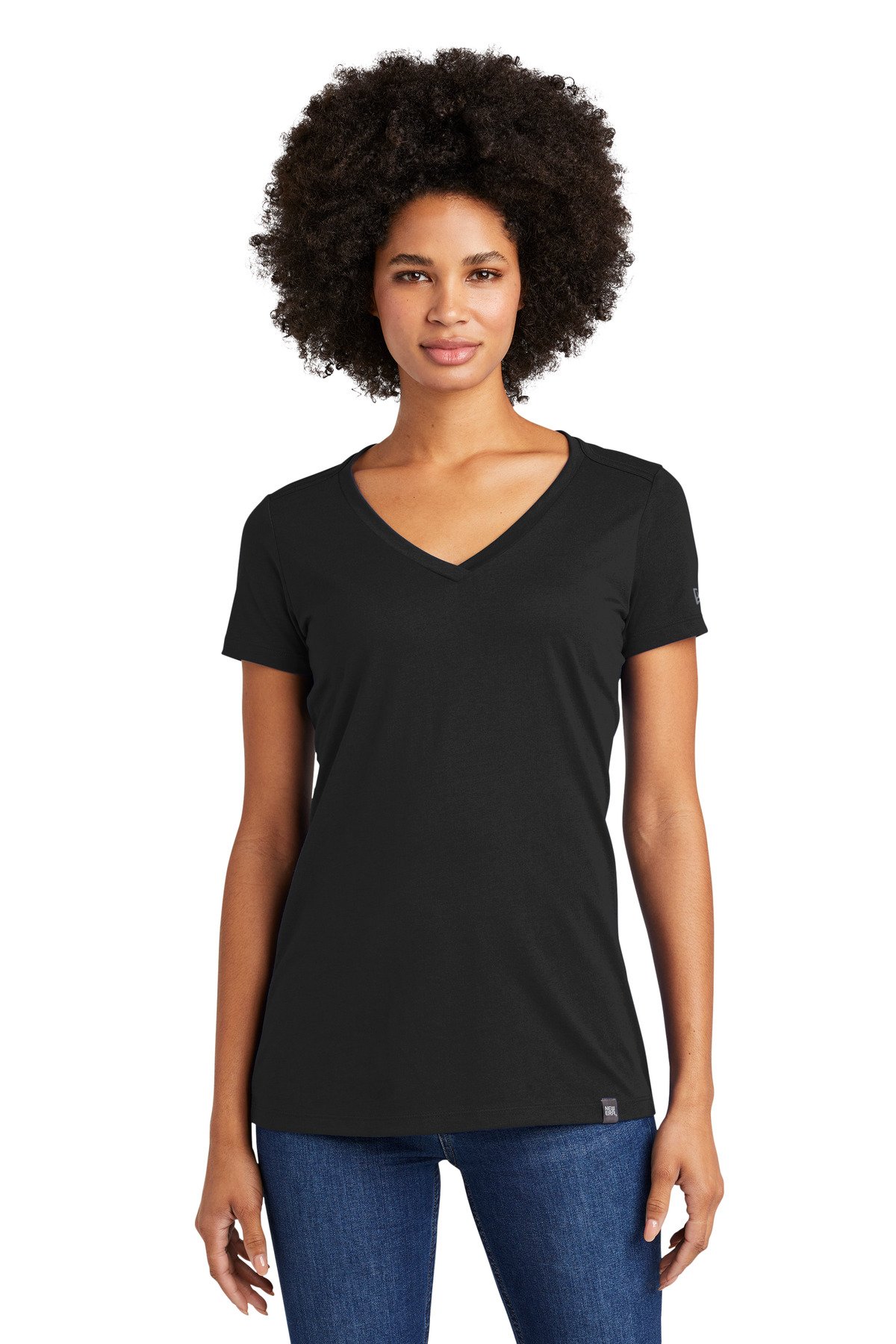 Front view of Ladies Heritage Blend V-Neck Tee