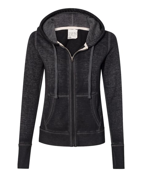 Front view of Women's Zen Fleece Full-Zip Hooded Sweatshirt